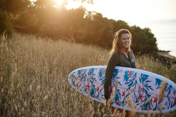 Nerida will surfboard at Sunset