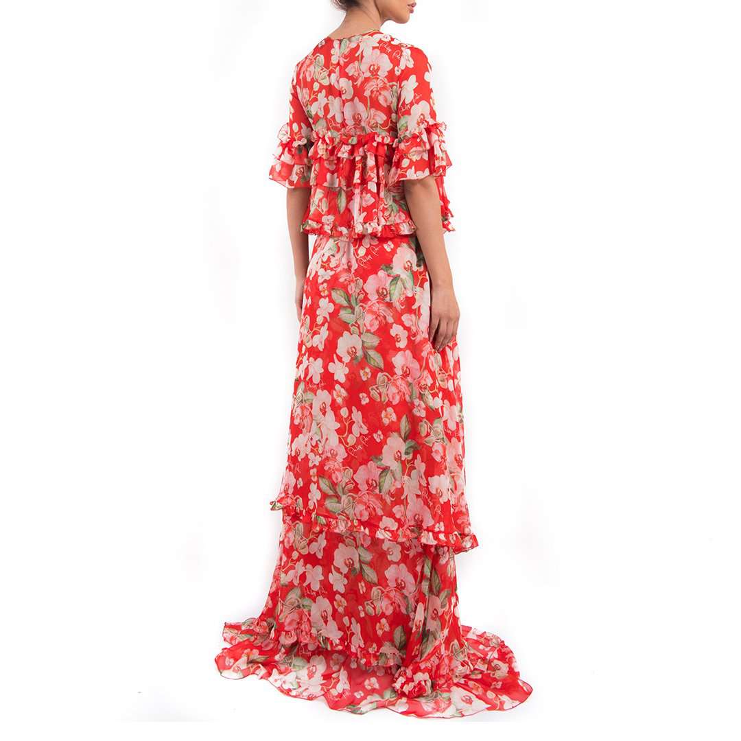 floral silk maxi dress