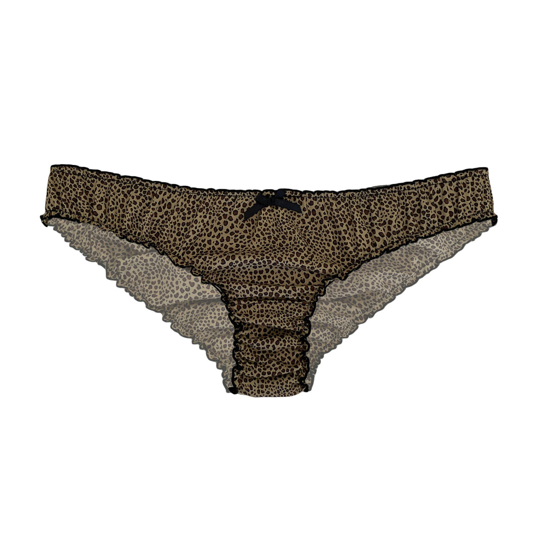 Ruffle knickers in natural silk cotton - silk frilly lingerie
