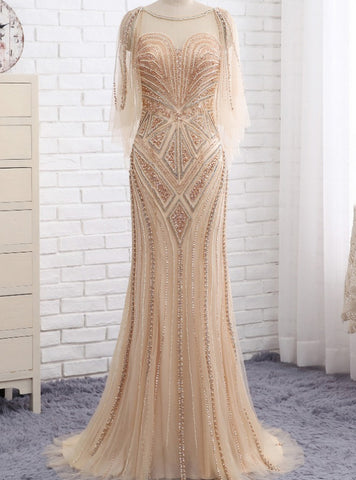 gold long evening dresses uk