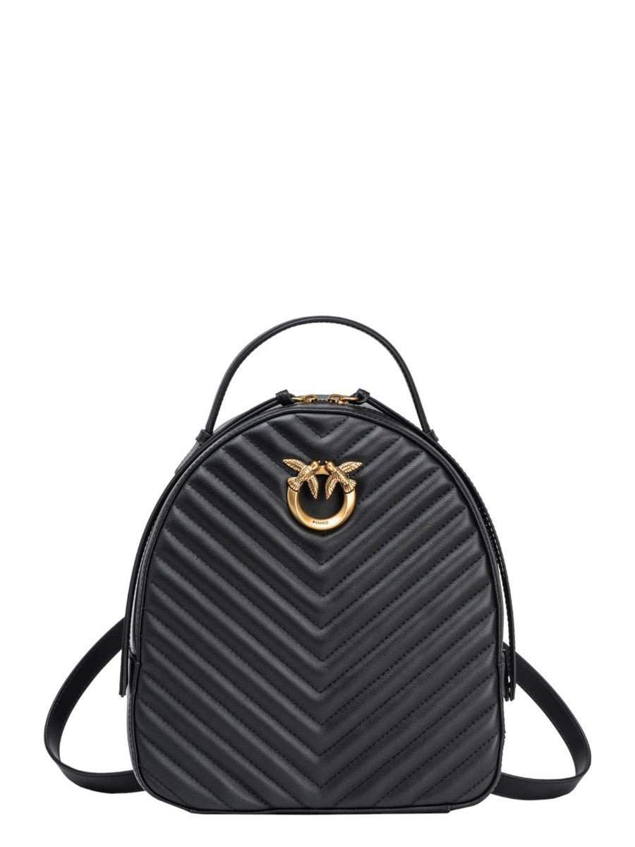 Image of Zaino Love Backpack in Pelle Nappata Trapuntata