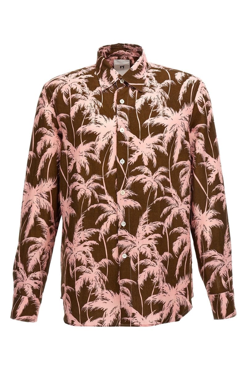 Image of Camicia con stampa palme