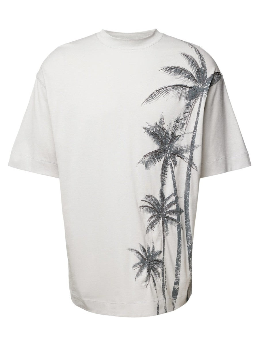 Image of T-shirt stampa palme in cotone