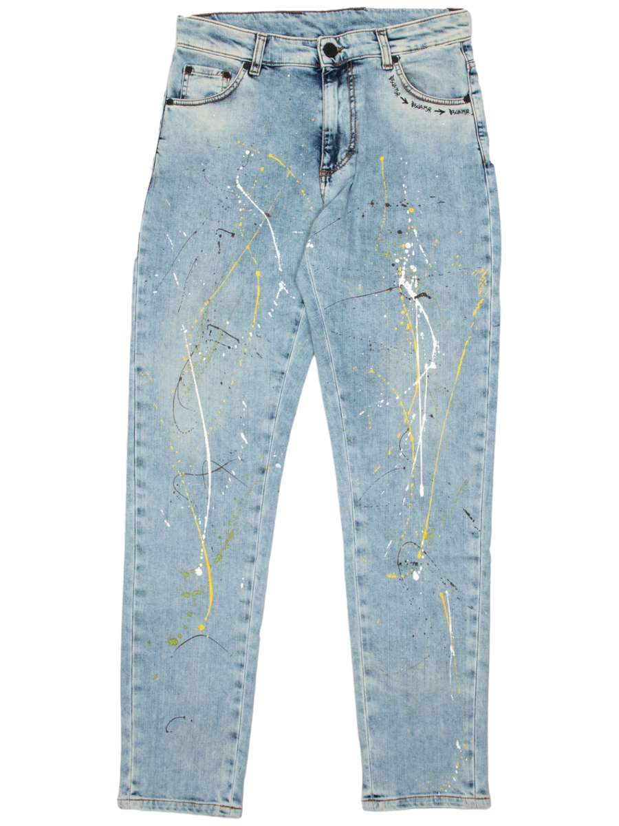 Image of Jeans chiaro con stampe
