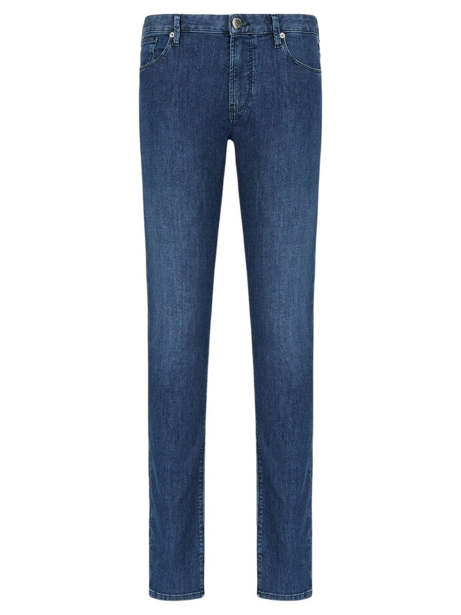 Image of Jeans J06 slim fit in denim 8 oz washed effetto used