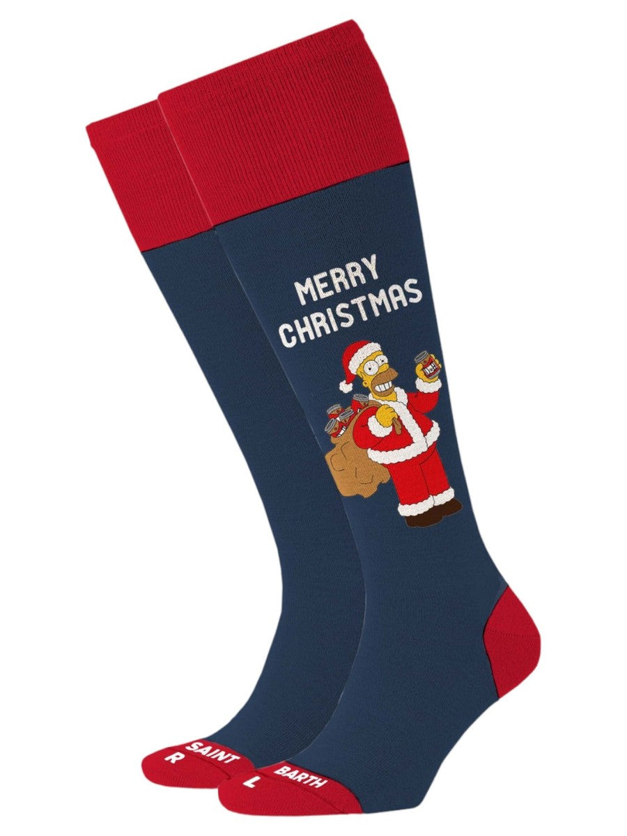 Image of Calze lunga con stampa jacquard Homer Merry Christmas | EDIZIONE SPECIALE I SIMPSON