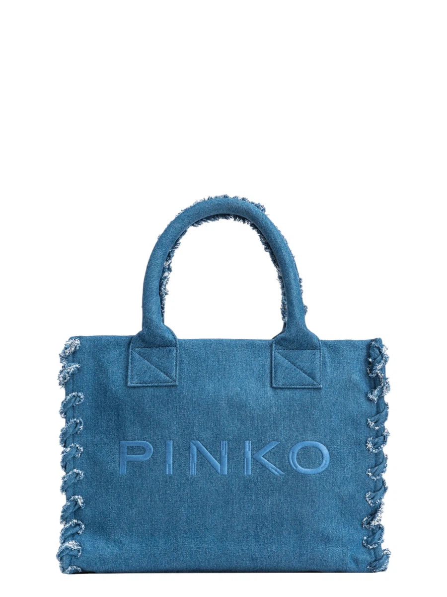 Image of Beach Shopper PINKO in Denim Riciclato