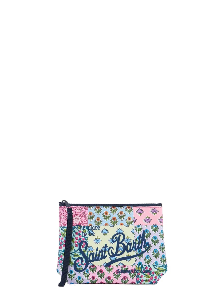 Image of Pochette in scuba a fiori Aline