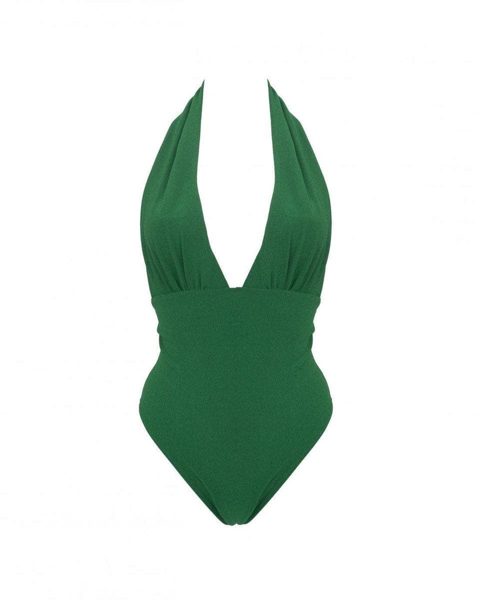 Image of Costume da bagno intero verde glitter