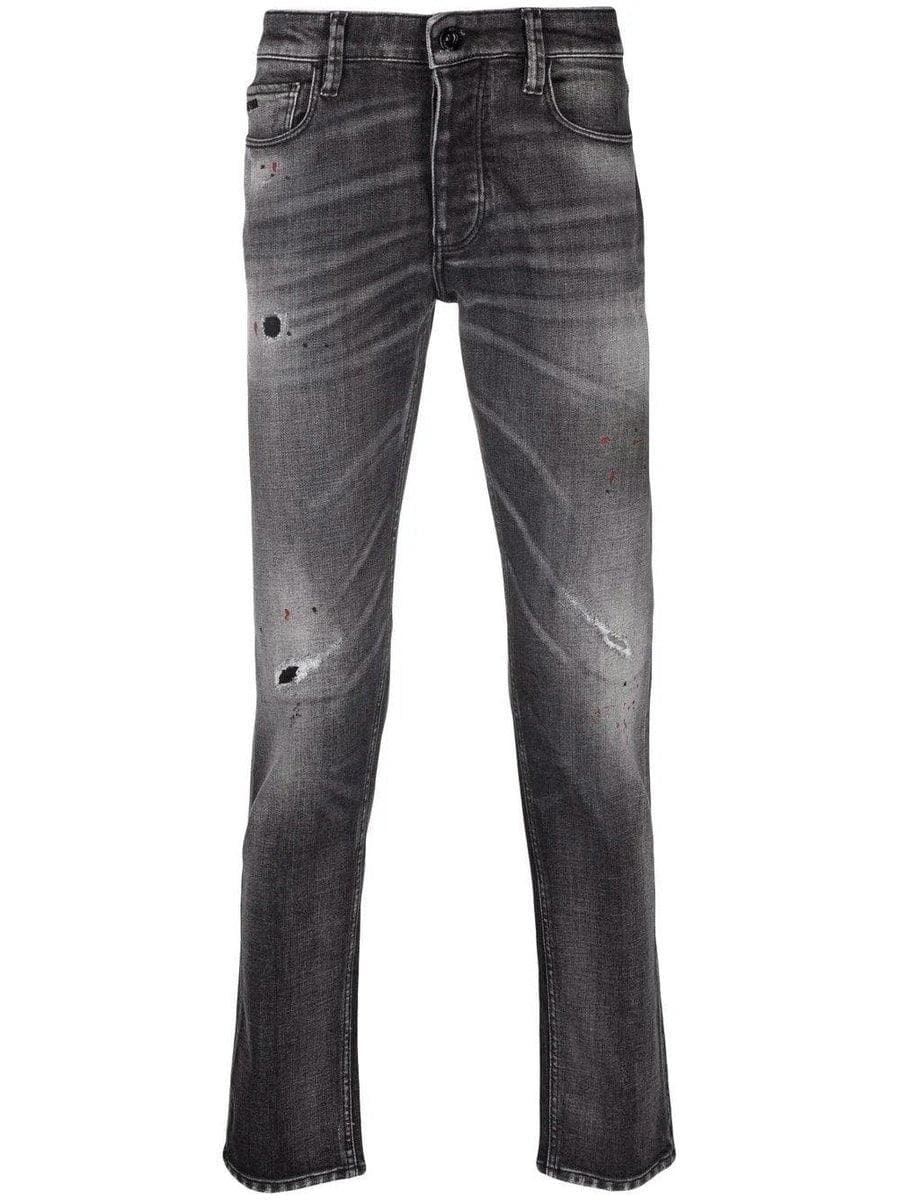 Image of Jeans skinny con effetto vissuto