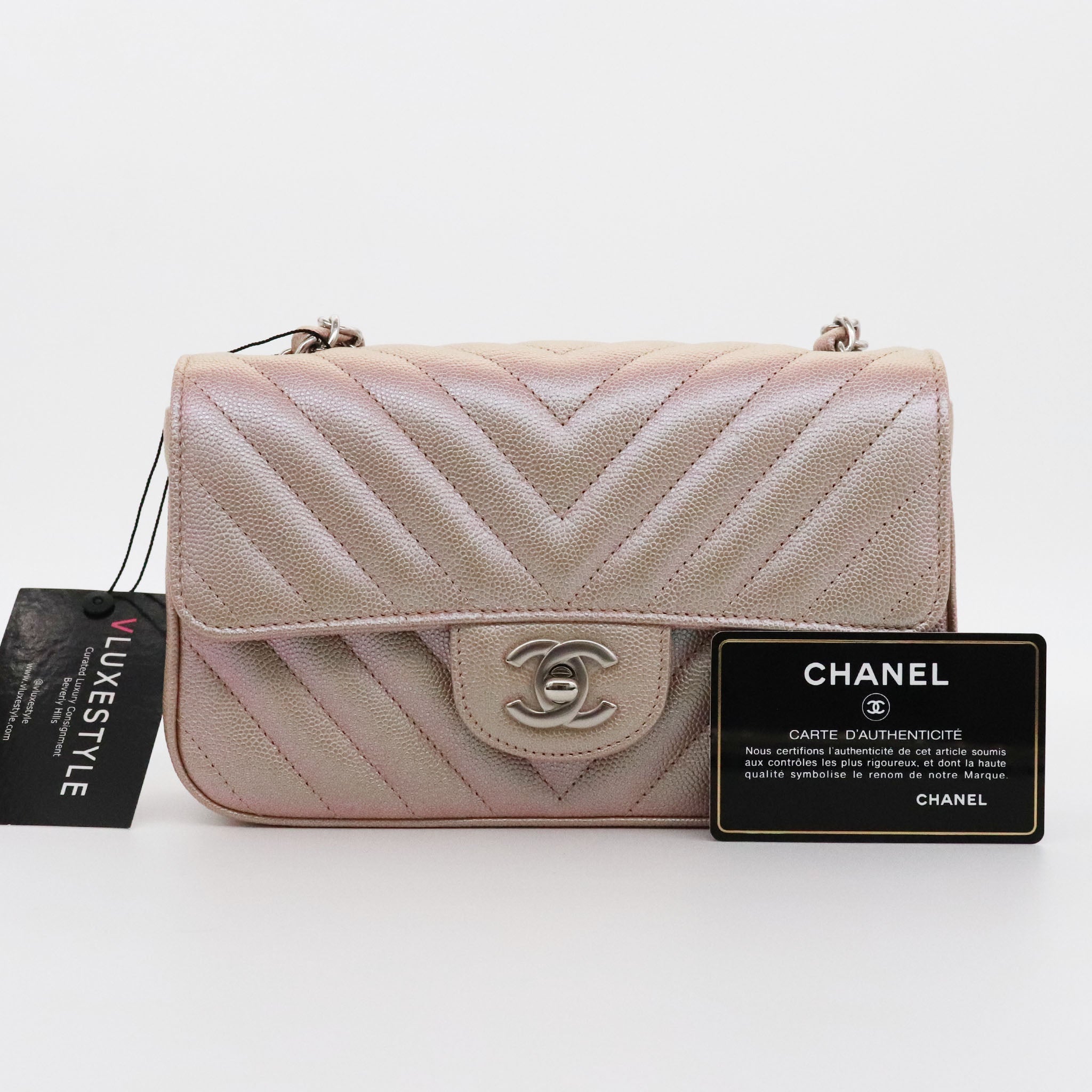 chanel rose gold chevron