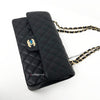 Classic Black Quilted Medium Caviar with gold hardware