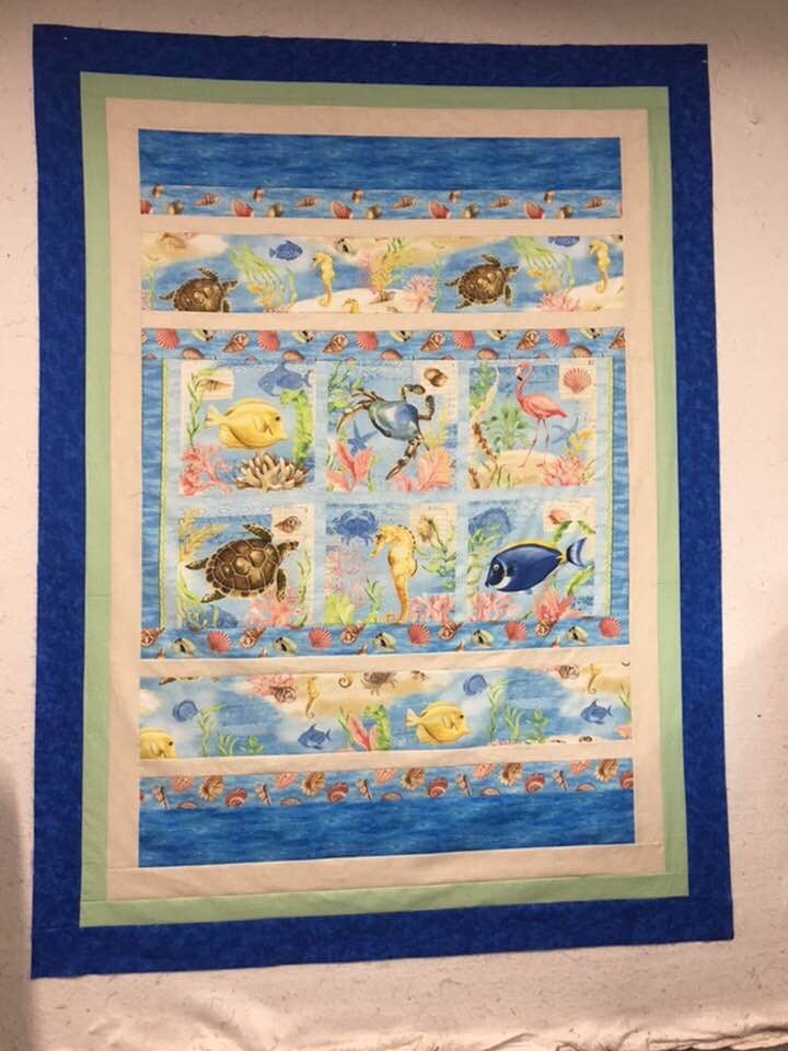 Seaside Wonders Kit - Honor pattern & Panel included 57 X 76.