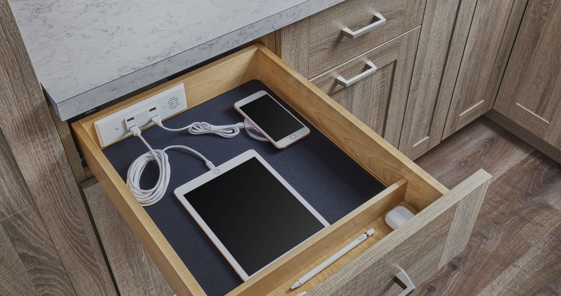 Rev-A-Shelf Partners with Docking Drawer on New USB Charging Drawer