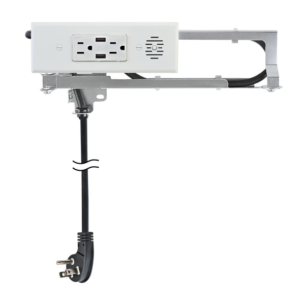 A Docking Drawer 15 amp Blade In-Drawer Outlet, featuring two AC and two USB-A ports.