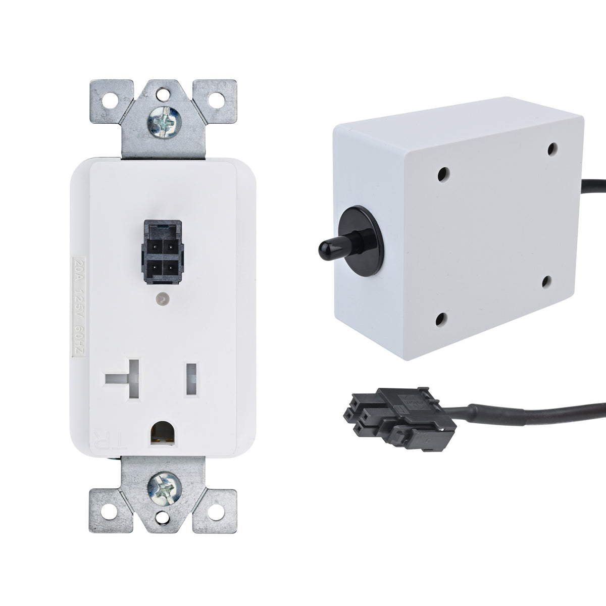 20 amp safety interlock outlet for appliance garage
