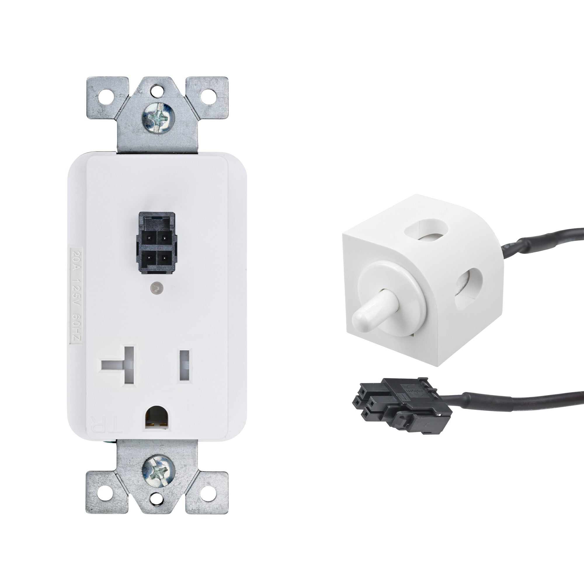 20 amp Safety Interlock Outlet with Corner Mount Limit Switch