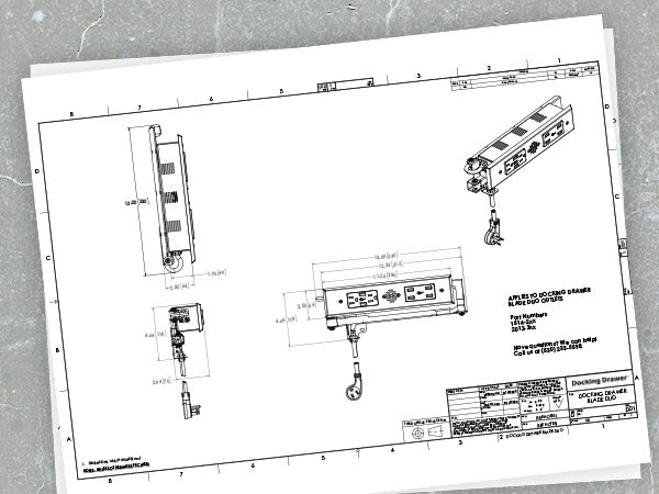 Docking Drawer DXF & STEP Files