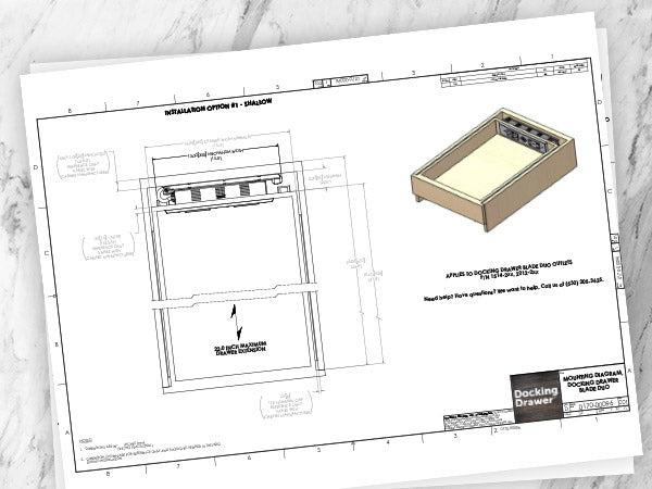 Docking Drawer Mounting Diagrams