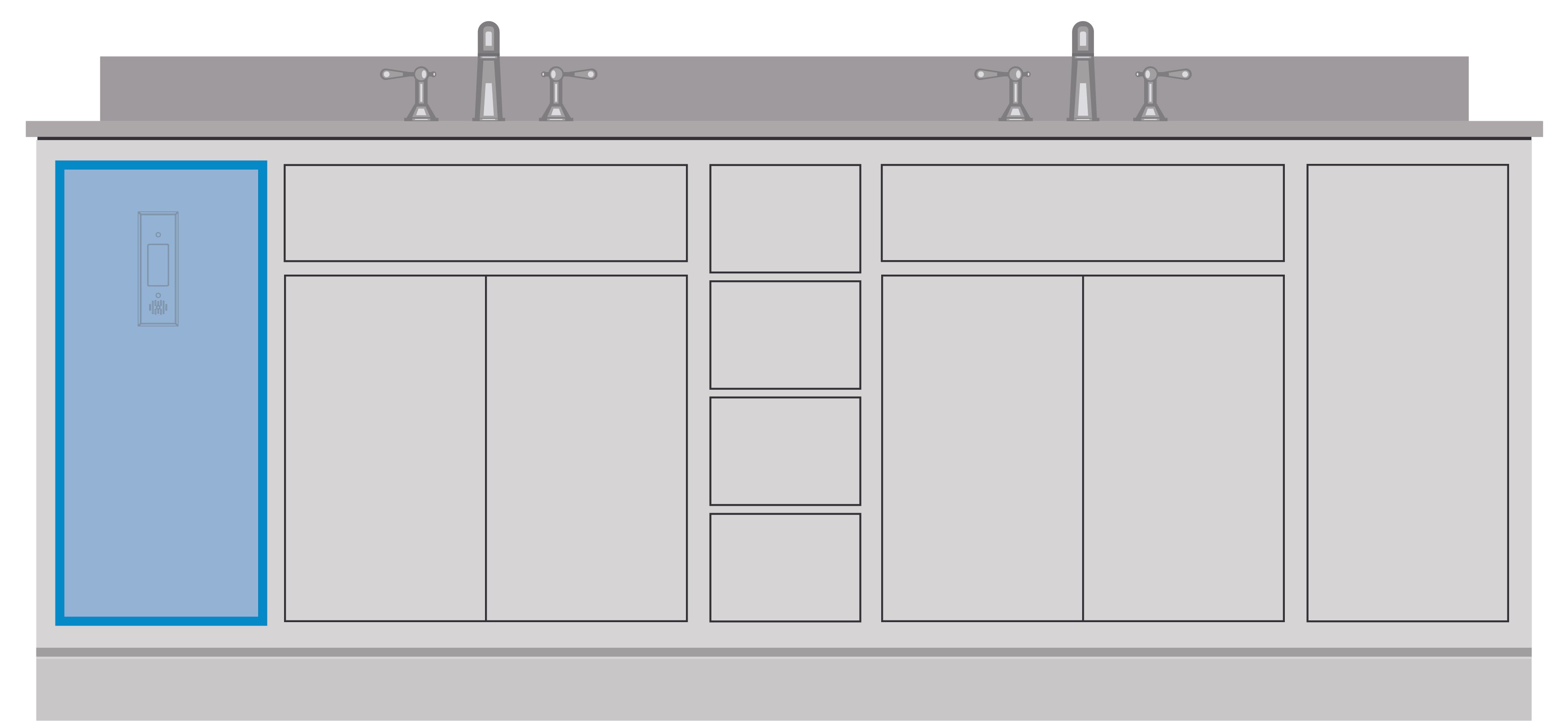 bathroom double vanity illustration