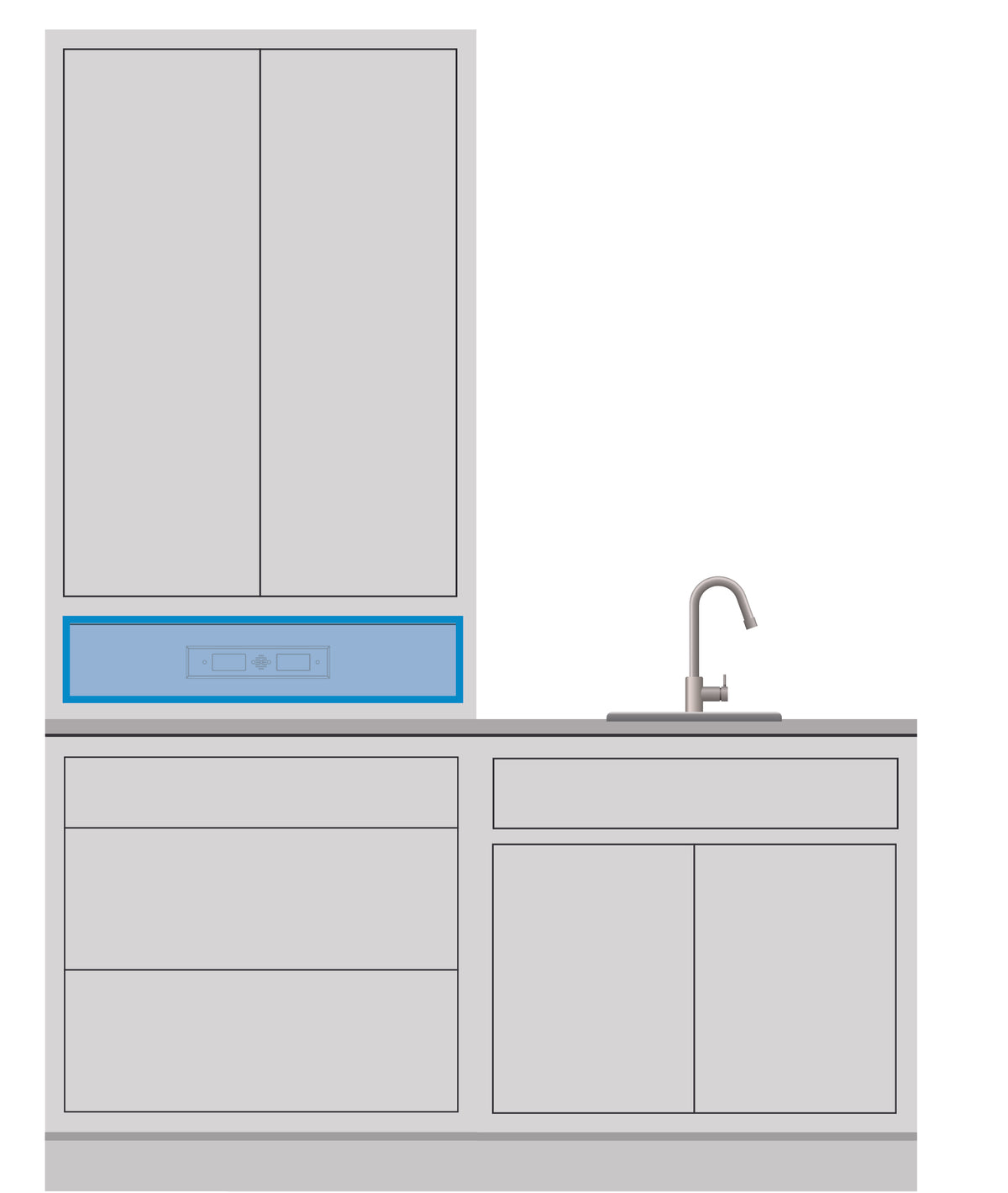 kitchen cabinet illustration