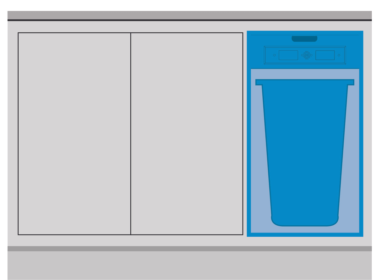 waste bin cabinet illustration