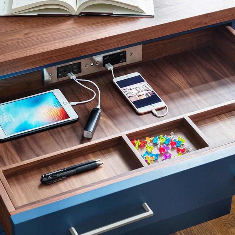 Blade Duo Charging Outlets Create a Charging Drawer Docking Drawer