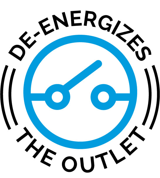 De-energizes the outlet