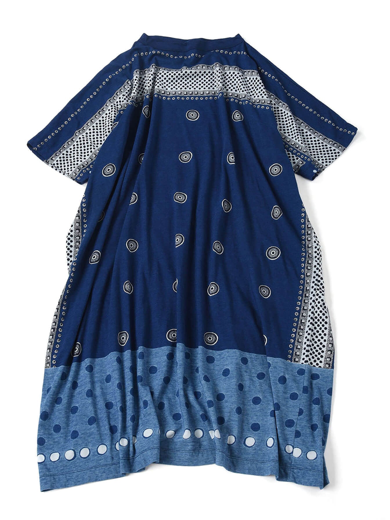 indigo print dress