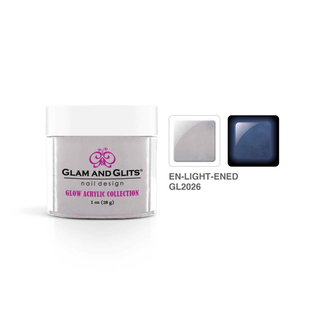 NEW 24 Glam & Glits - GLOW in the DARK acrylic powder color