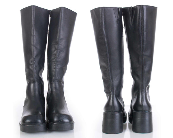 steve madden thigh high leather boots