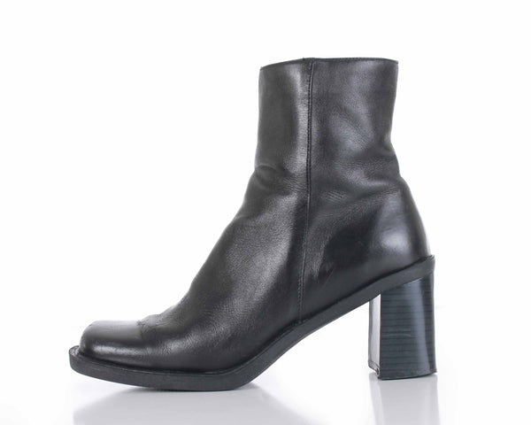 black leather ankle boots womens uk
