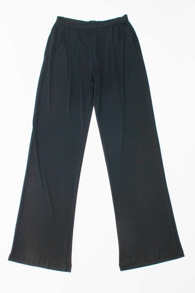 Y2K MAX MARA Crepe Black Wide Leg High Waist Pants Women's Size Medium ...