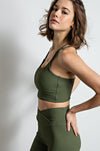 THE BUTTER RIBBED BRALETTE- OLIVE