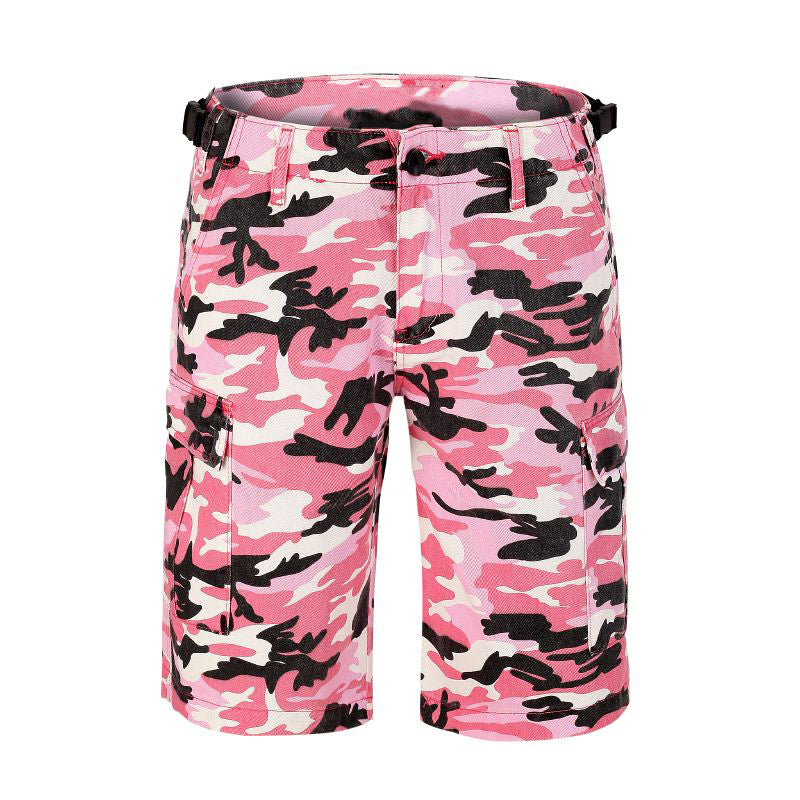 pink camo cargo shorts