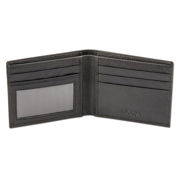 COACH Compact ID Sport Calf Bifold Wallet in Black 74991 