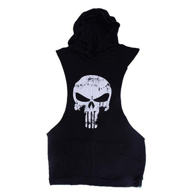 punisher sleeveless hoodie