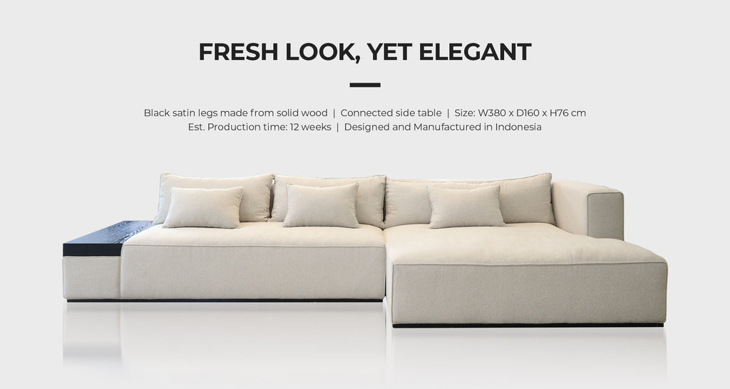 Milan L-Shape 3 Seater Sofa | Vinoti Living