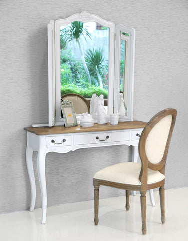 Belle Dressing Table with Folded Mirror