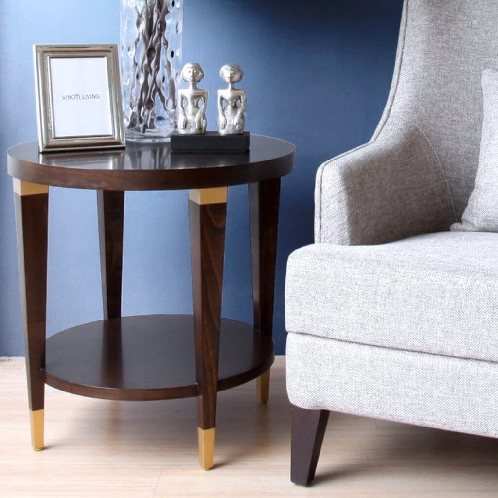 Hampton Round Side Table Online Furniture Vinoti Living