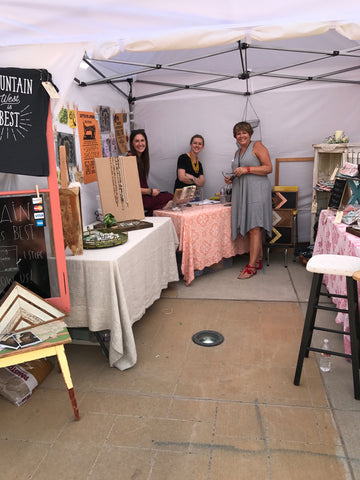 Paper goods and jewelry booth