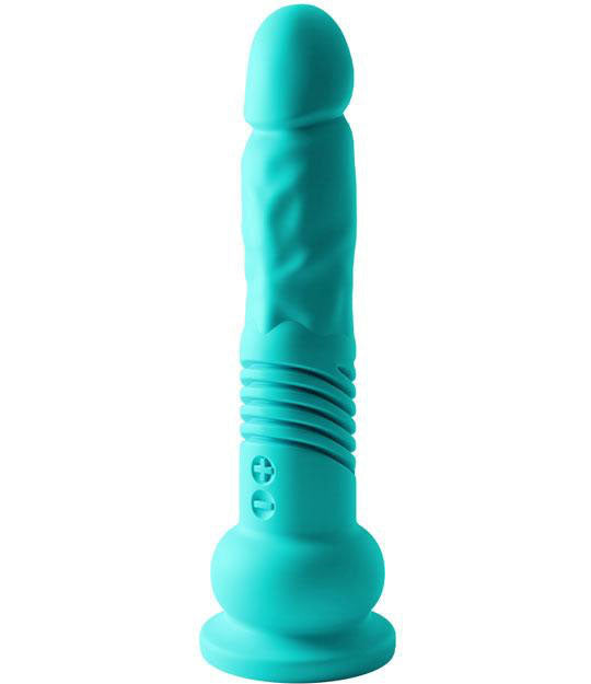 Un gode vibrant en silicone va-et-vient couleur menthe