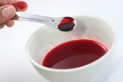 Edible fake blood recipe