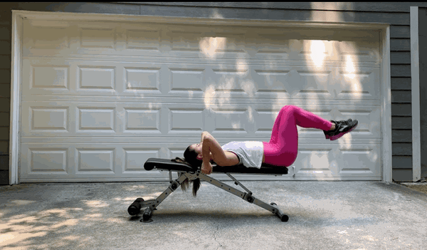 Best 5 Ab Warm Up Exercises with Bench reverse crunch