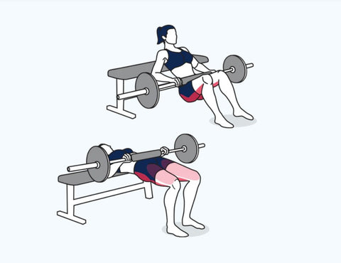 The proper form of barbell hip thrusts