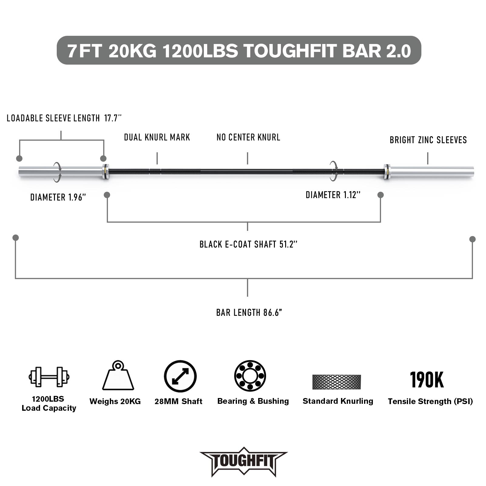 yaheetech-7-foot-olympic-bar-barbell-w-two-collars-solid-iron