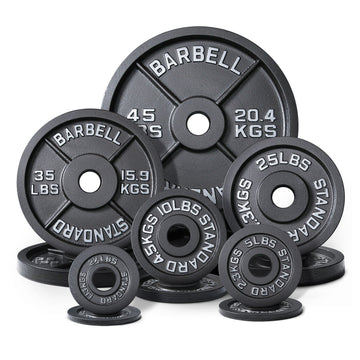 RitFit Olympic Weight Set Bars and Plates Weight Lifting Set