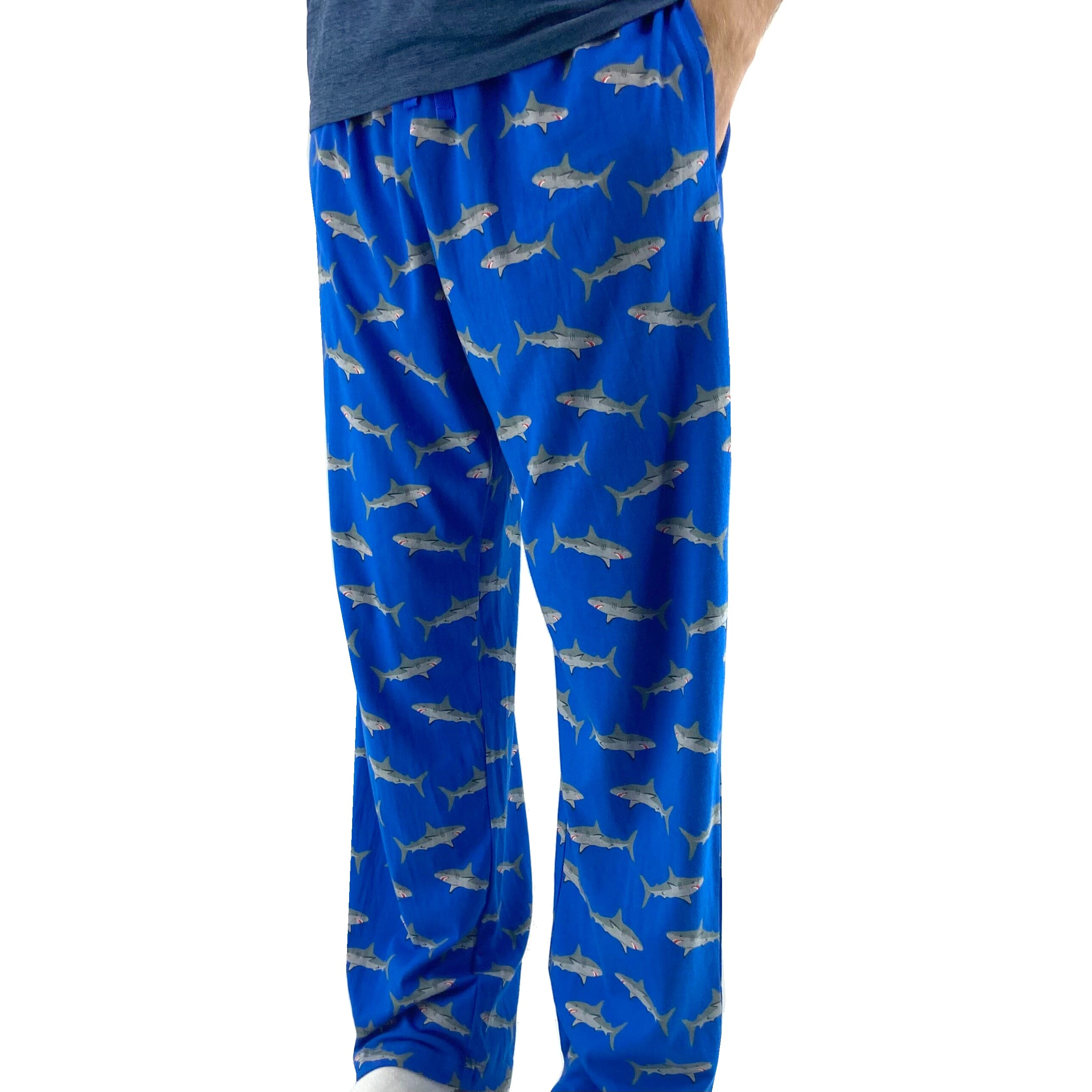 Pfrewn Men's Pajama Pants Funny Shark Lounge Pants Super Soft Pajama  Bottoms with Pockets at  Men's Clothing store