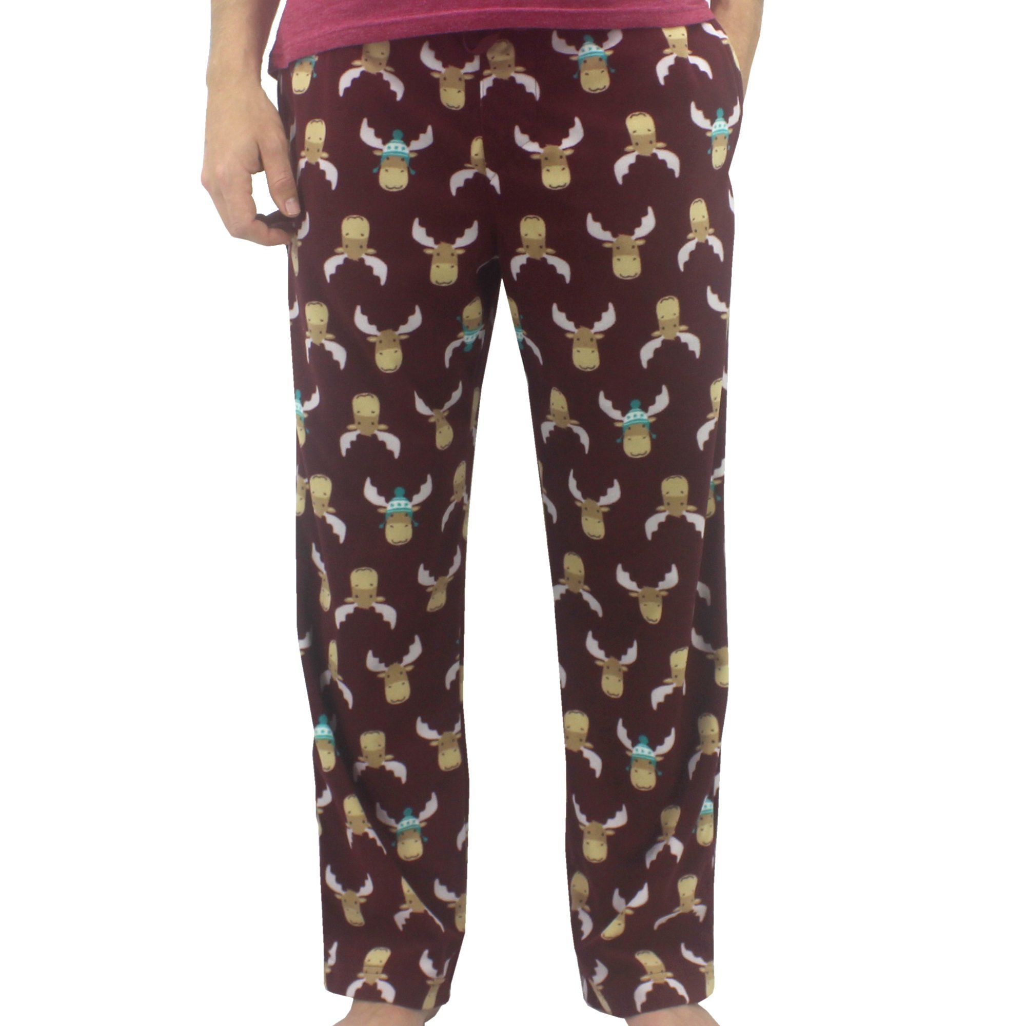 Woodland Creek Wolf Print Pajama Pants Flannel Drawstring Elastic