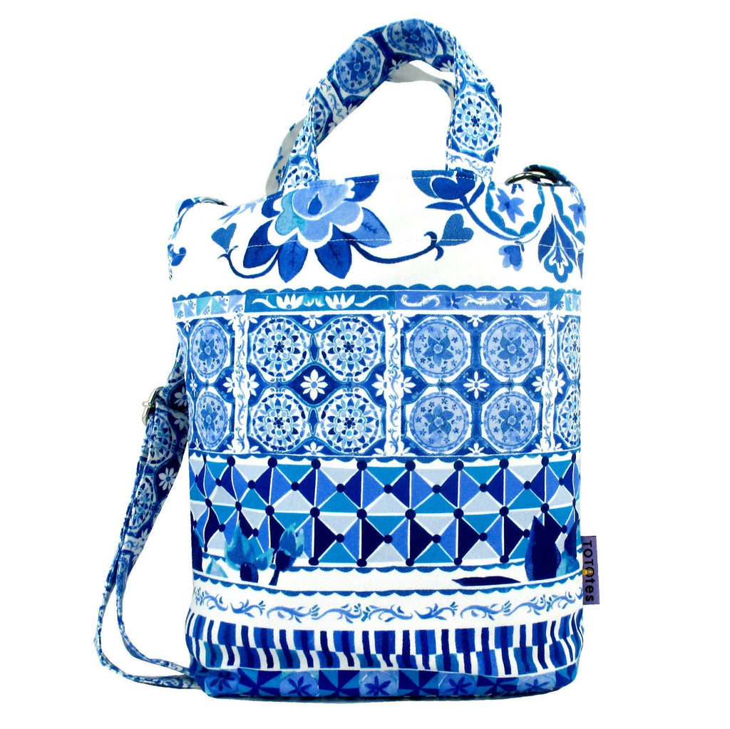 bright blue crossbody bag